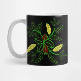 Folk flowers floral art print Flowers abstract art Mug